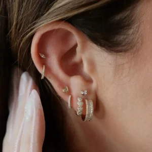 Mama Bijoux Marquise Diamond Studs Hot