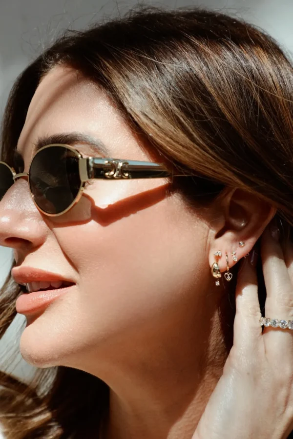Mama Bijoux Mini Bezeled Round Diamond Studs Hot