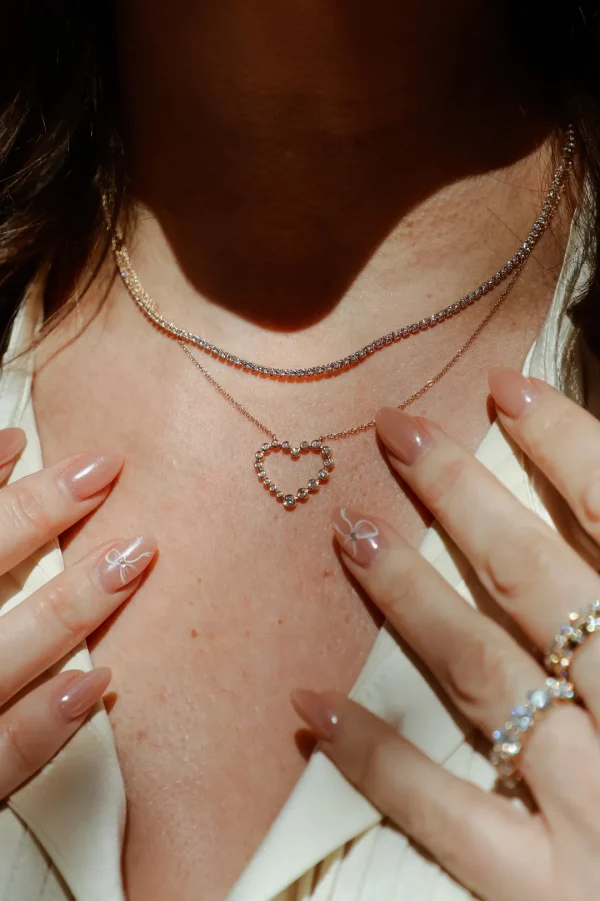 Mama Bijoux Mini Crown Set Diamond Tennis Necklace Discount