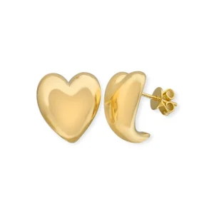 Mama Bijoux Mini Puffy Heart Earrings New