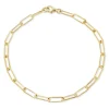 Mama Bijoux Mini Semi Solid Link 14k Yellow Gold Chain Bracelet Hot