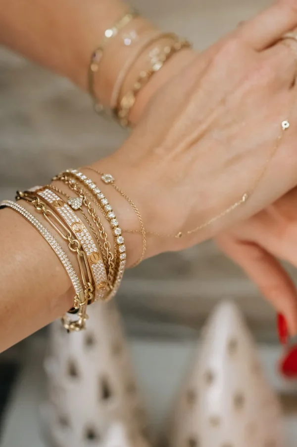Mama Bijoux Mixed Round & Paperclip Chain Link Bracelet Online