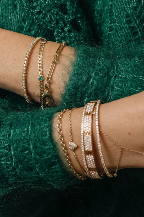 Mama Bijoux Mixed Round & Paperclip Chain Link Bracelet Online