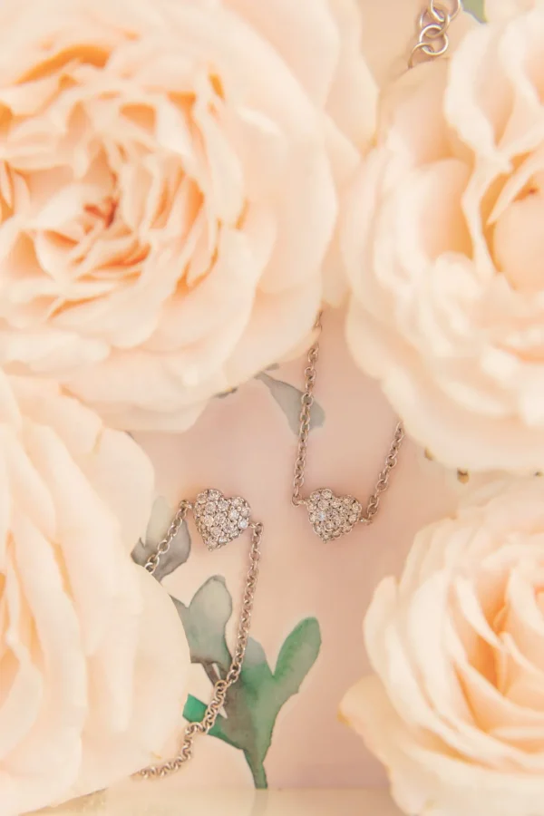 Mama Bijoux Mom & Babe Matching Diamond Heart Bracelet Set Sale