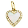 Mama Bijoux Mother of Pearl Heart Charm Fashion