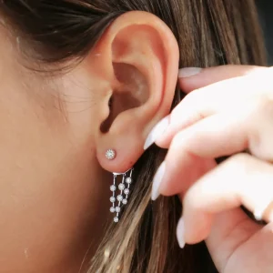 Mama Bijoux Oh You Fancy Diamond Stud Earring Jacket Fashion