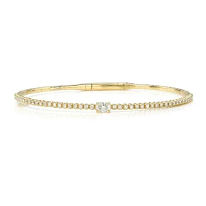 Mama Bijoux Oval & Round Diamond Flexible Bangle Sale
