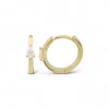 Mama Bijoux Pear Shaped Diamond & 14k Gold Huggies Clearance