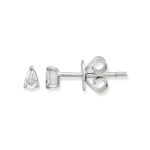 Mama Bijoux Pear Shaped Mini Diamond Stud Outlet