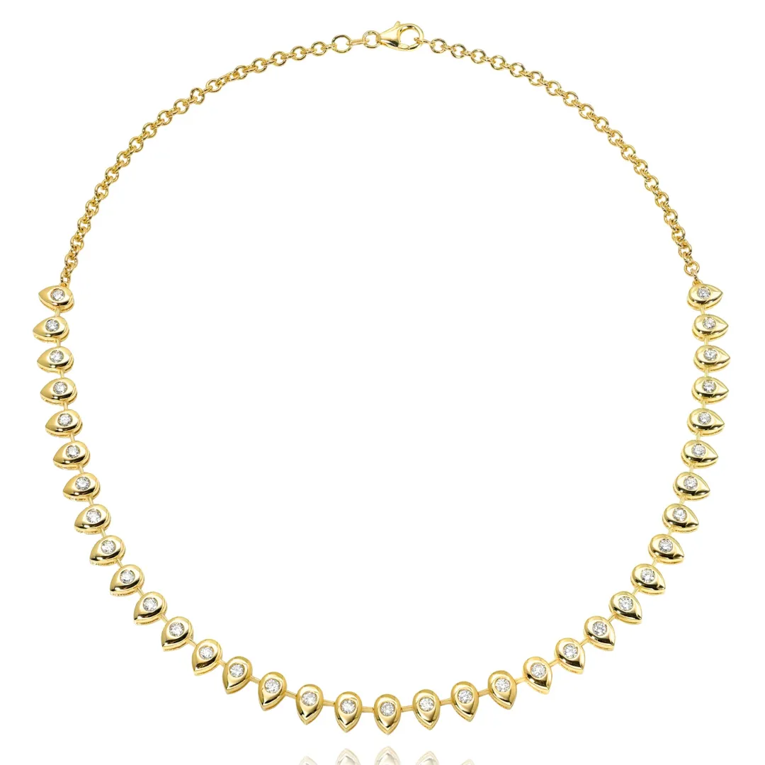 pillowy_teardrop_diamond__0.webp Mama Bijoux Pillowy Teardrop Diamond & Chain Tennis Necklace Hot