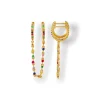 Mama Bijoux Rainbow Double Chain Huggies (Sold as a Single) Fashion
