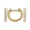 Mama Bijoux Reversible Baguette & Round Diamond Classic Huggies Outlet