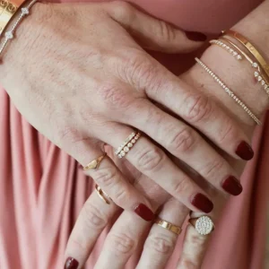 Mama Bijoux Round Wire Small Diamond Bangle Sale