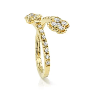 Mama Bijoux Stacked Four Leaf Clover Flexible Ring Online