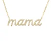 Mama Bijoux Sweet Cursive Mama Diamond Necklace Hot