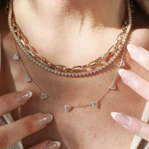 Mama Bijoux Topaz Trillion Drop Necklace Sale