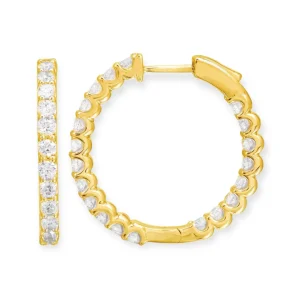 Mama Bijoux U Deserve Diamond Hoops (Grande) Hot