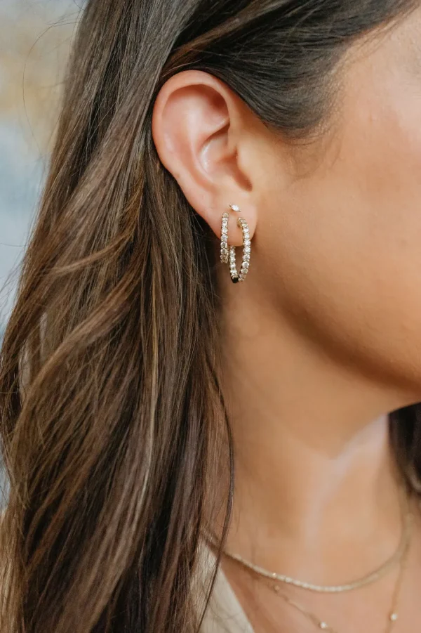 Mama Bijoux U Deserve Diamond Hoops (Grande) Hot
