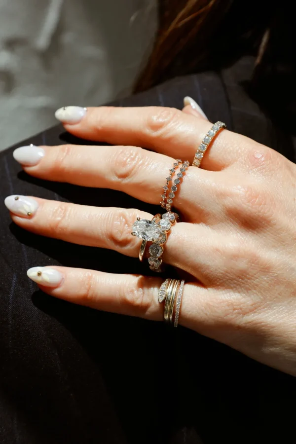 Mama Bijoux U Set Diamond Eternity Band Fashion